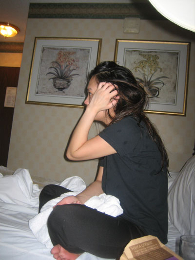 a shot of jennifer touching her hair?  no way!