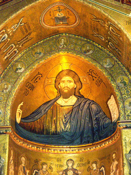 Mosaic of Christ; Monreale, Sicily