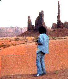 on the dunes in Monument Valley