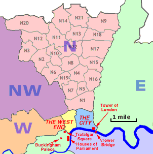 N22 - UK Postal Map