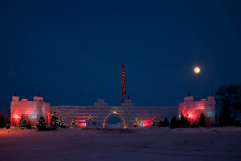 2008 Spicer Winterfest Ice Castle (Night View)  ~  January 21  [16]