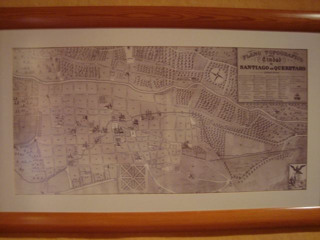 Plano topogrfico de Quertaro 1866