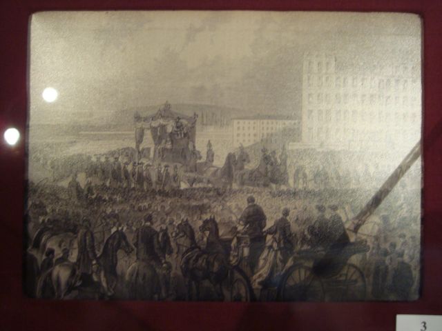 Trieste  Cortejo fnebre de Maximiliano yendo del muelle a la estacin del ferrocarril de Viena.