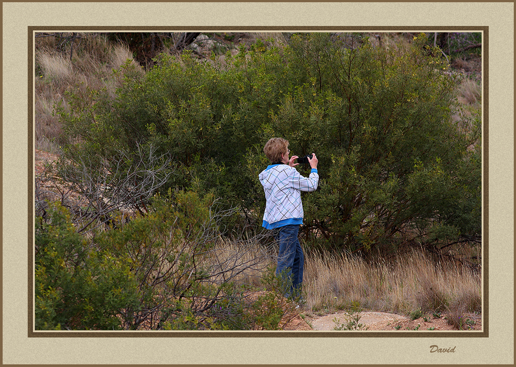 Barbara taking a shot.