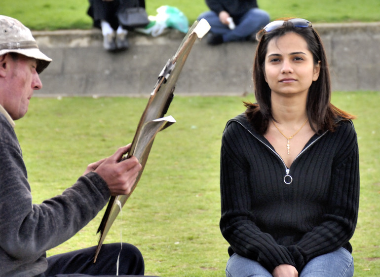 The Indian Beauty and the Painter...