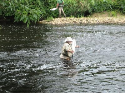 Dave Small heads into the MillersRriver image by Joan Gallagher