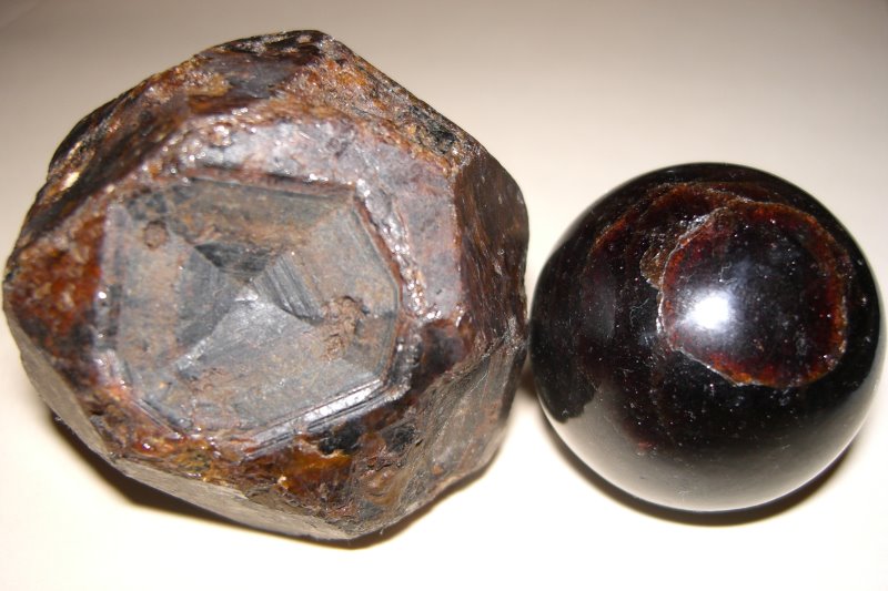 Natural to Polished Garnet by RonRLR.