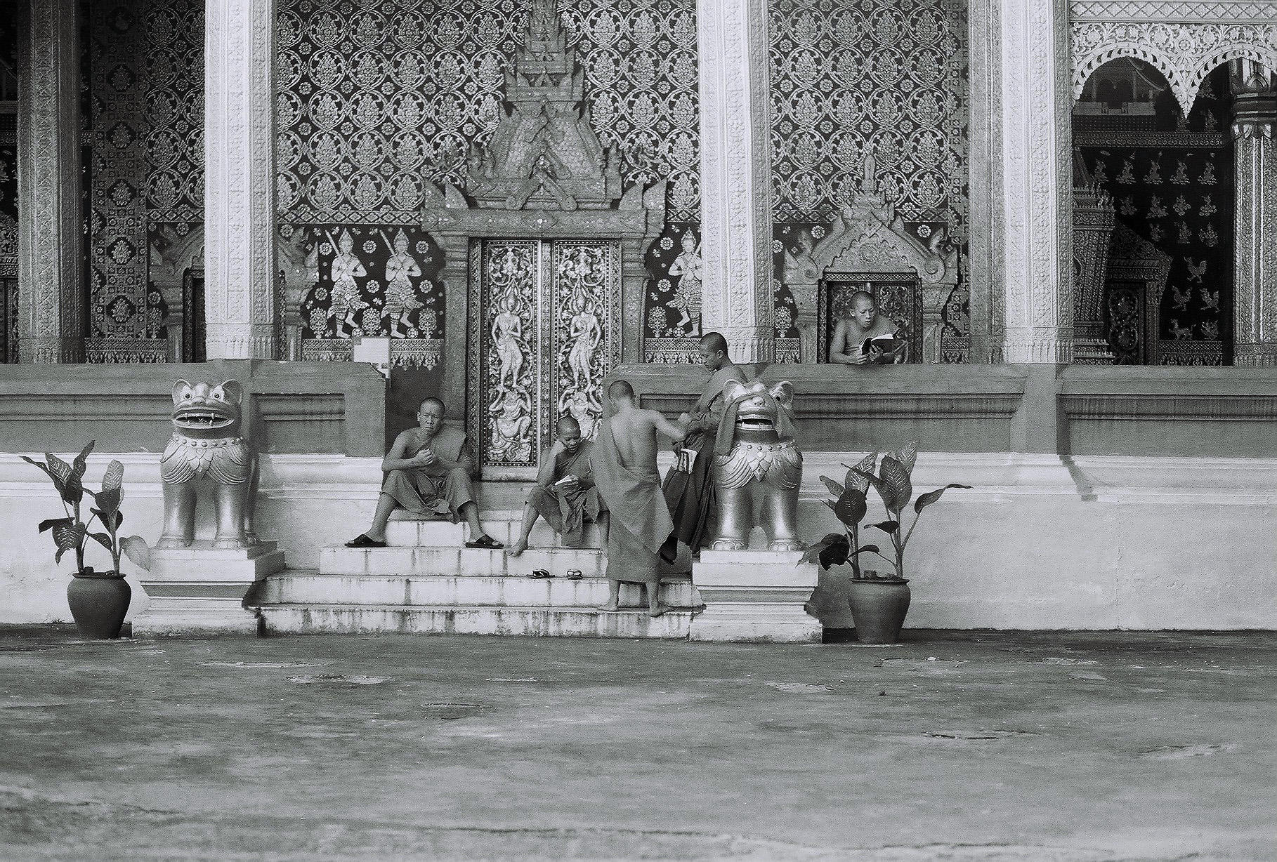 Luang Prabang - monks in the temple (19)