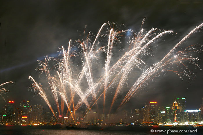 Fireworks at the Victoria Harbour