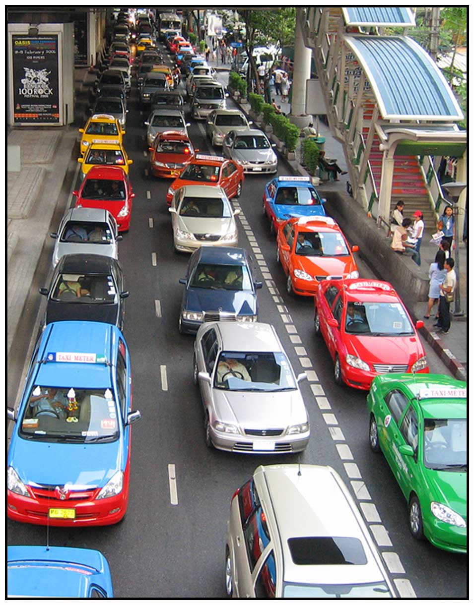Bangkok traffic, Silom road