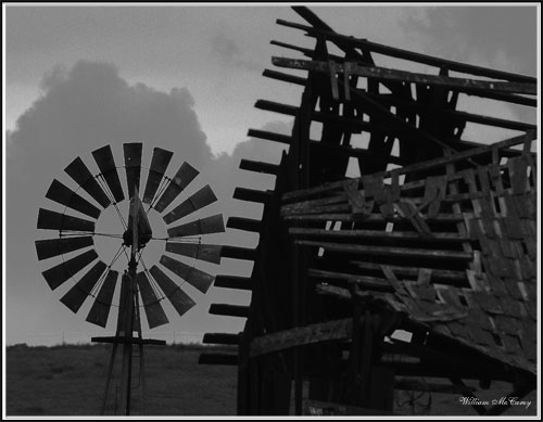 Barn and Windmill