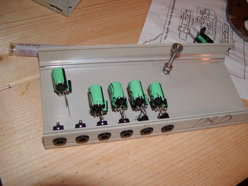 mounting the rect/reg units, jack side