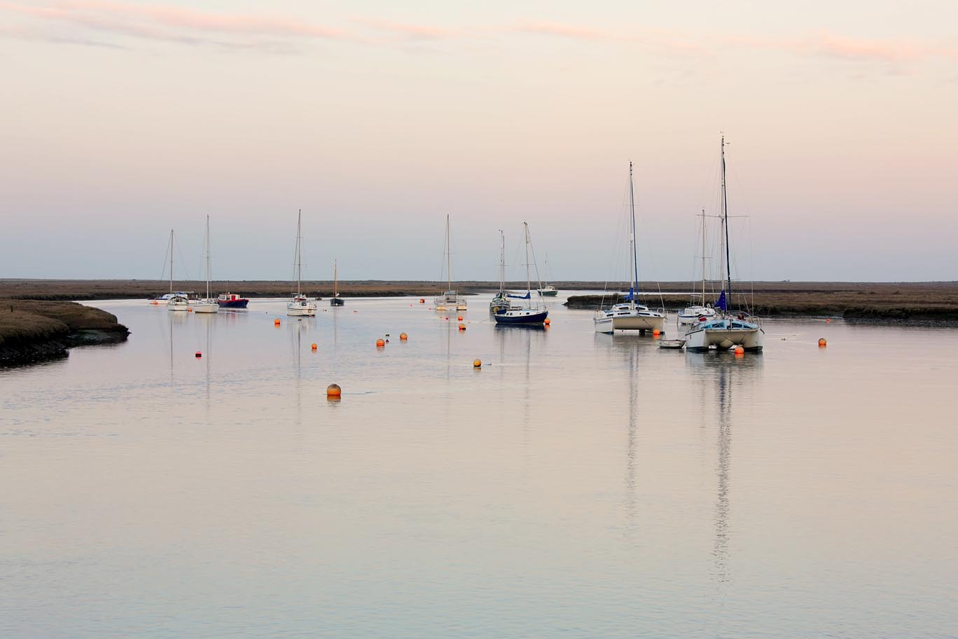 High tide at dusk, Wells-next-the-Sea.