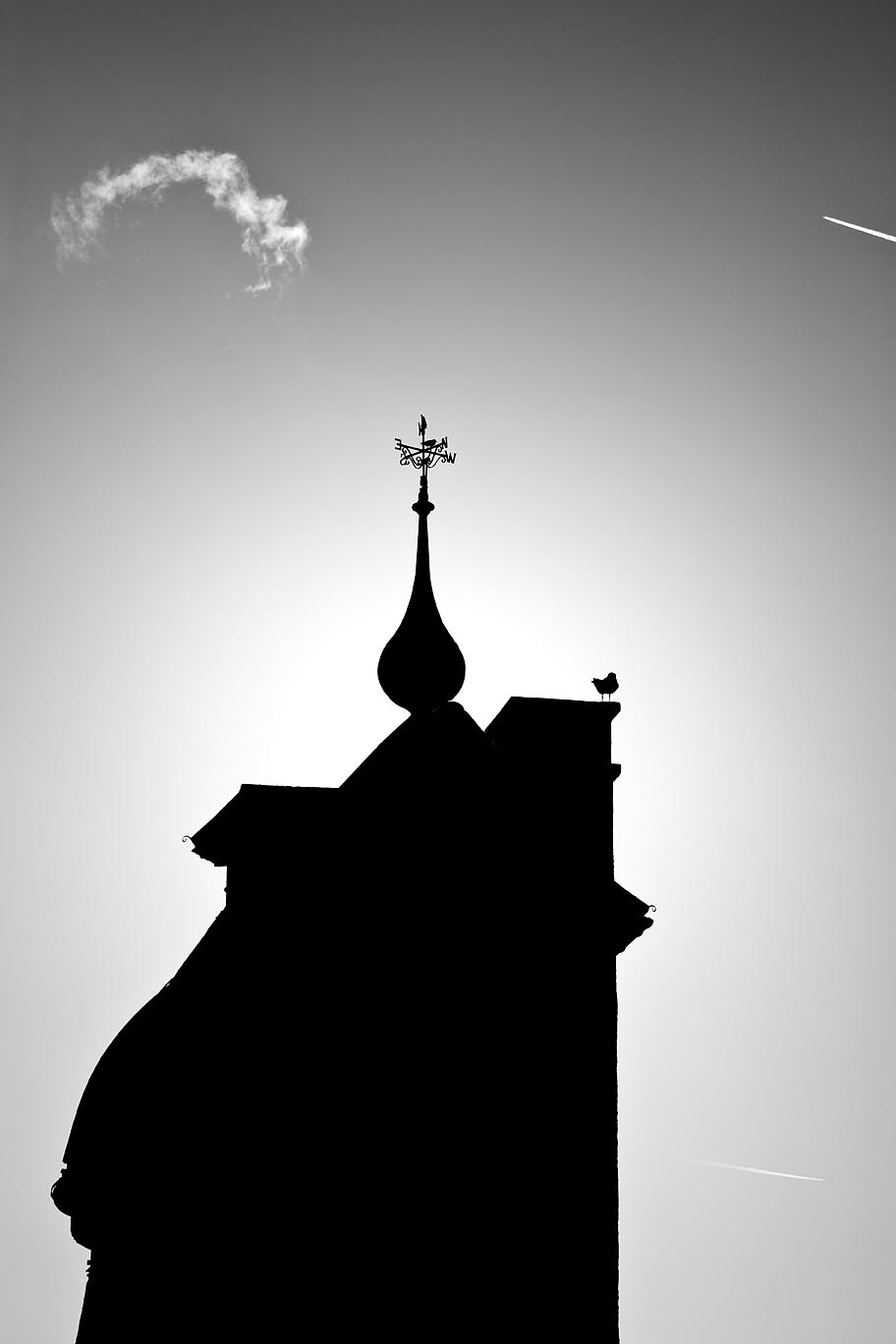 Silhouette with Cloud Mono