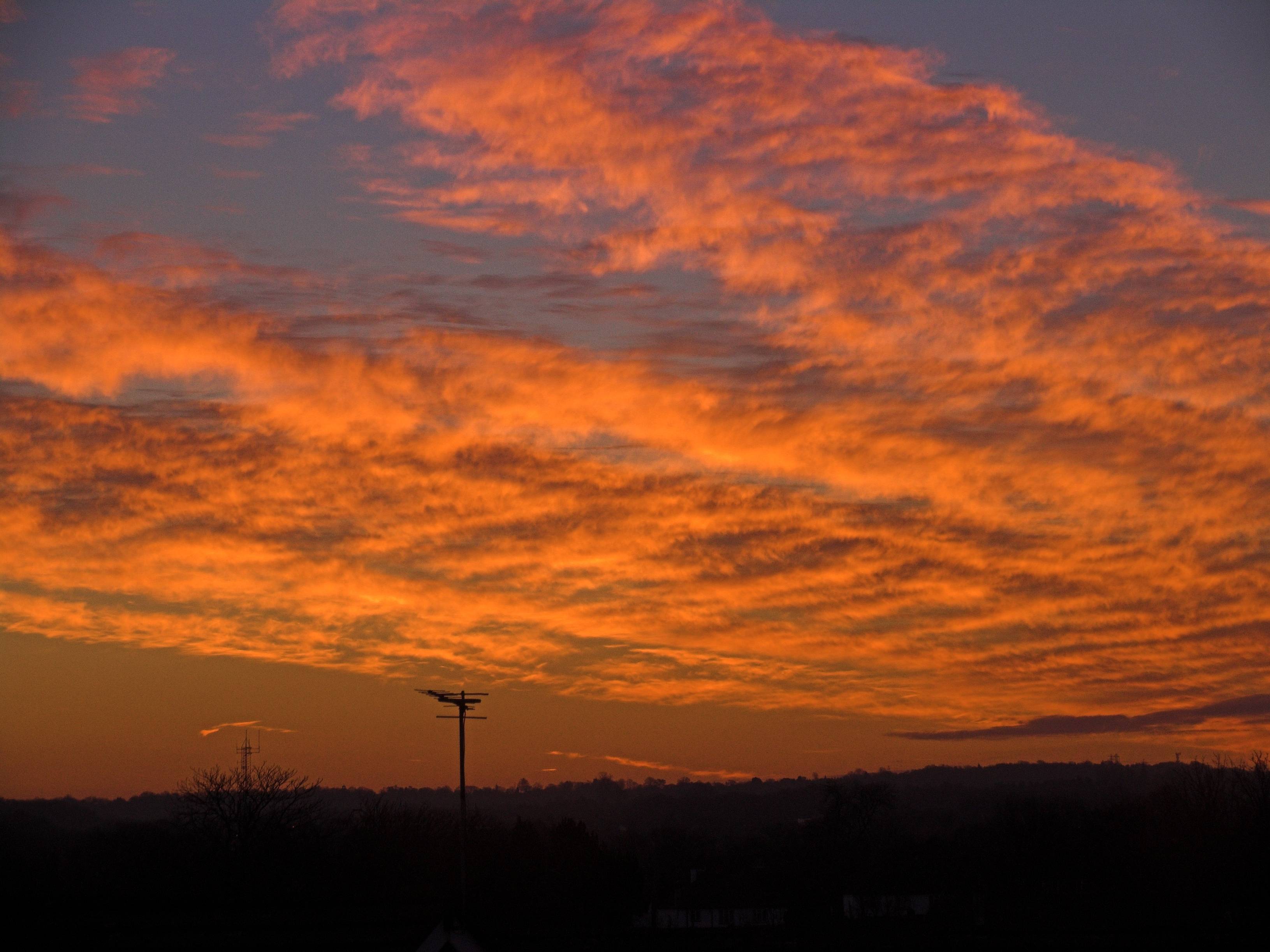 fiery sunrise