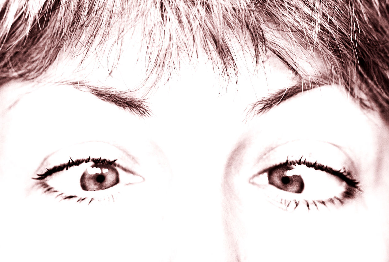 cross eyed...