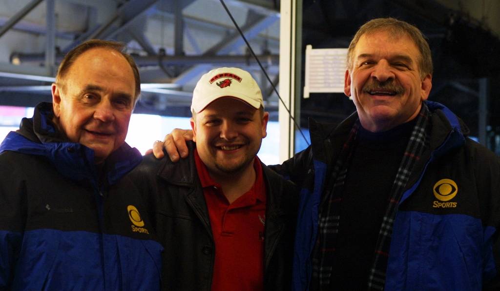 Me with Dick Enberg & Pro Football Hall of Famer Dan Dierdorf