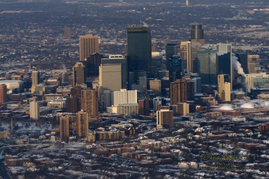 Aerial of downtown Minneapolis, Minnesota