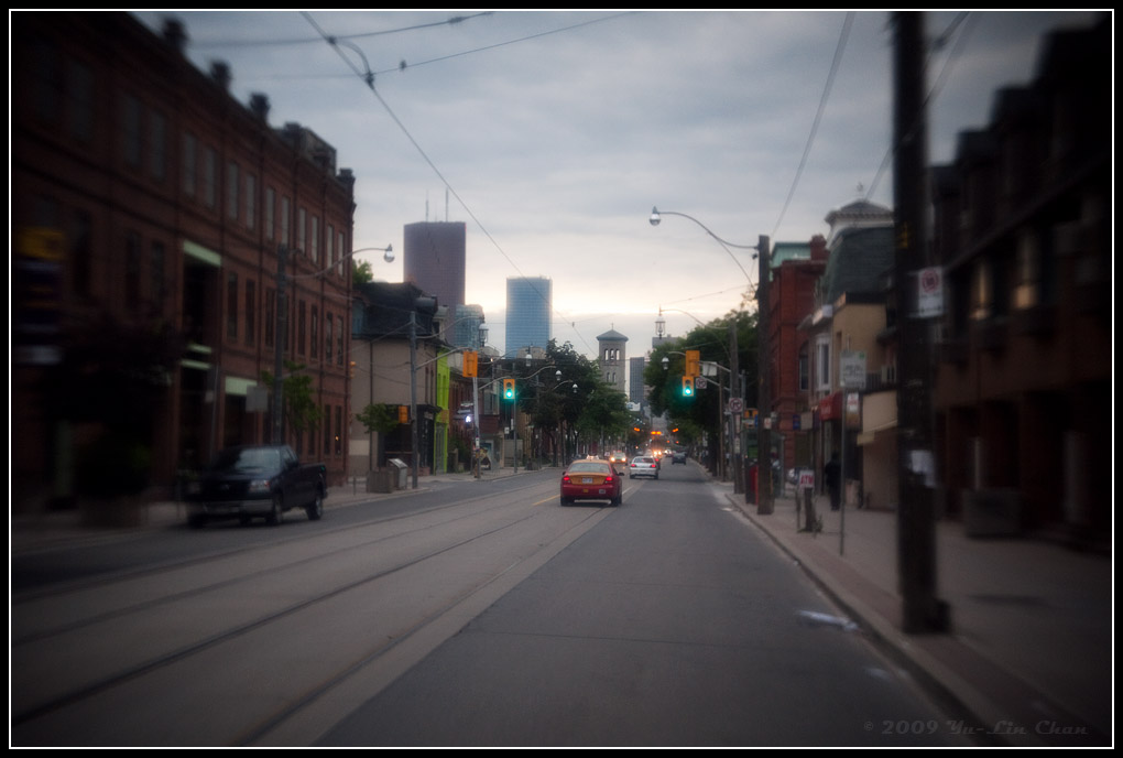 Looking at Downtown Toronto from Queen & River