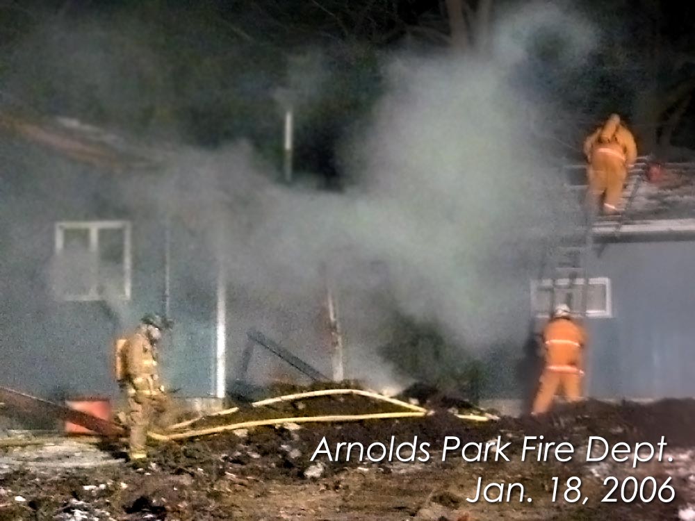 Arnolds Park Training Fire