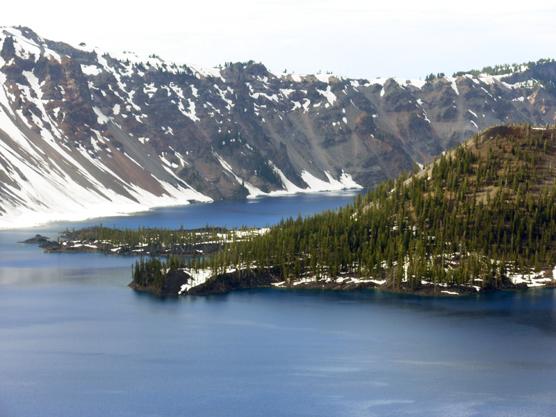 The very tip of Wizard Island from the West Rim.