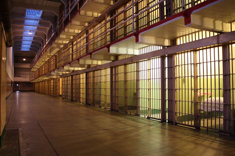 Alcatraz Cell Blcok at Night