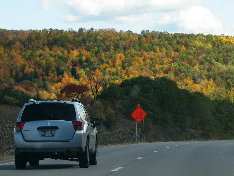 A colorful hill