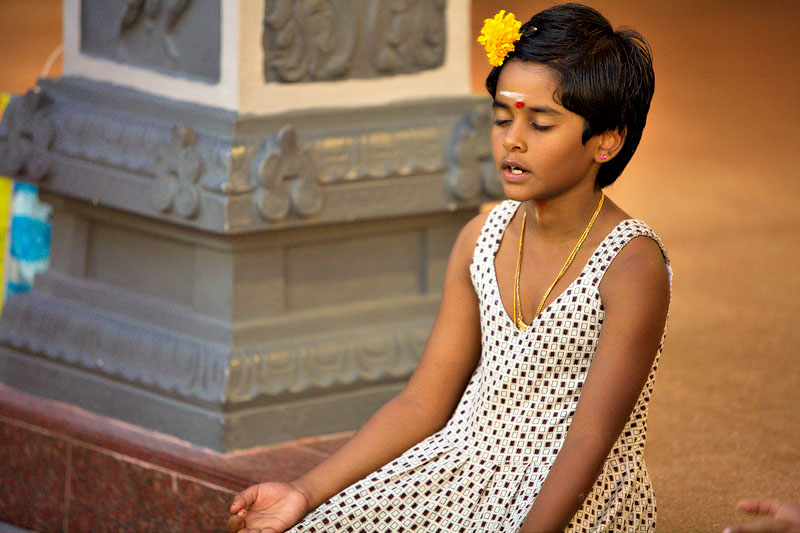 Girl meditating - Singapore