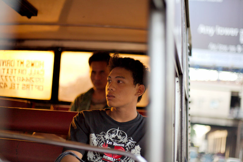 Man on bus - Manila