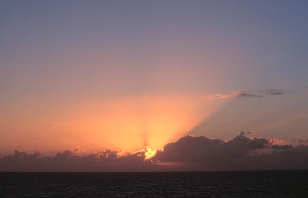 Bahama Sunset with Crepuscular Rays
