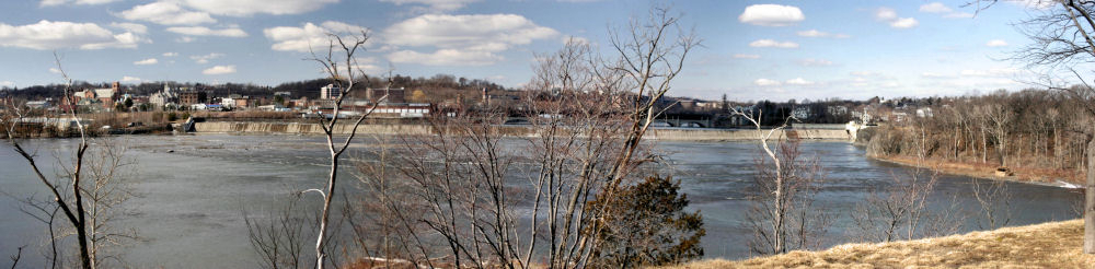 City of Cohoes NY and Mohawk River