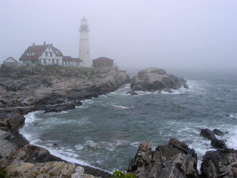 Portland Head Light in Fog