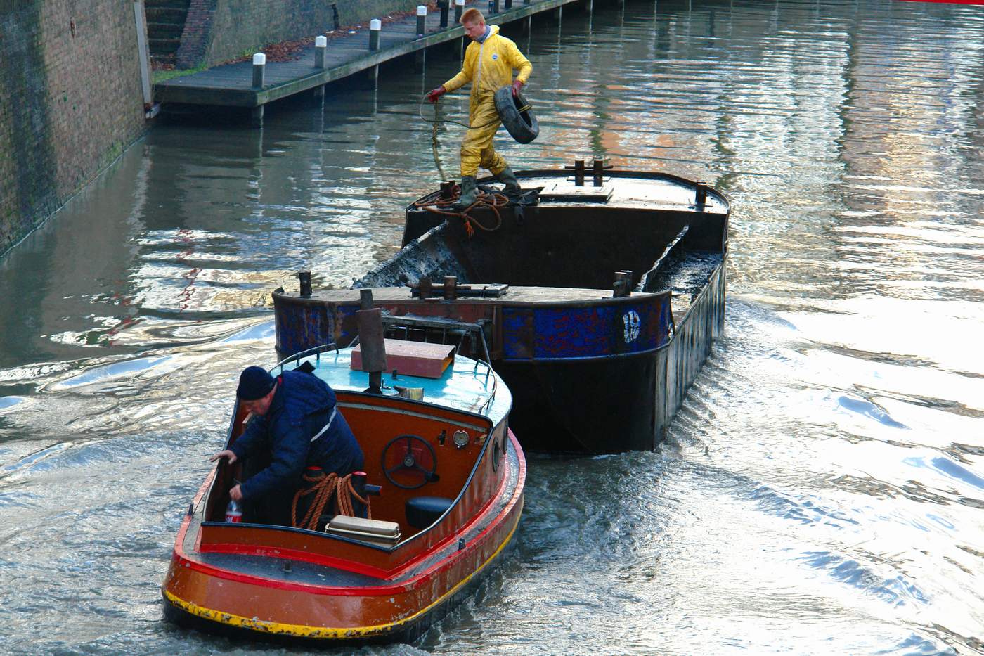 Working in the canal