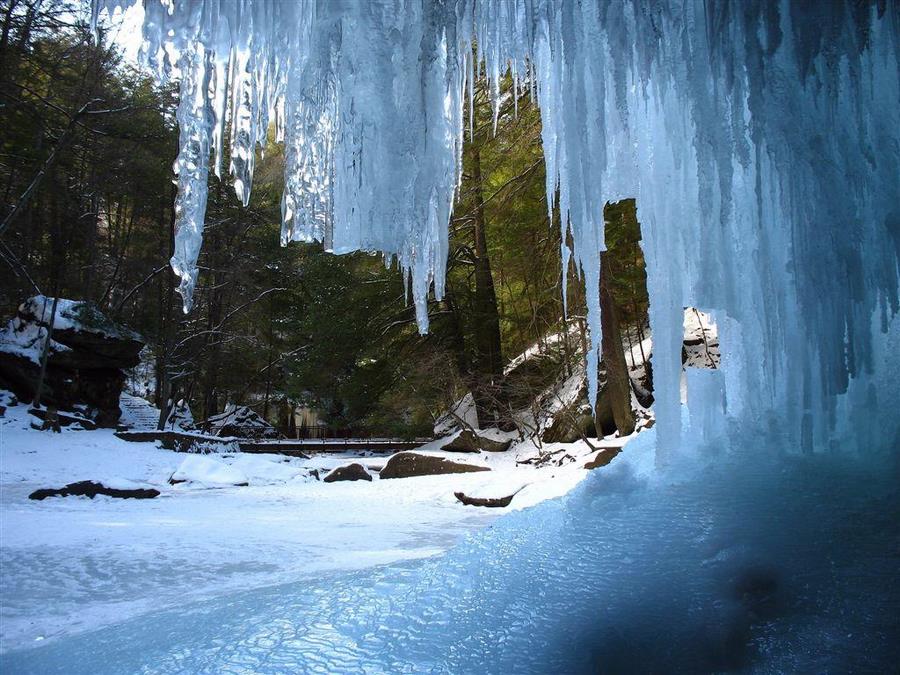 Frozen Cedar Falls