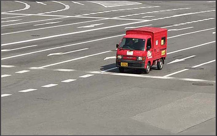 Hopscotch in a post van