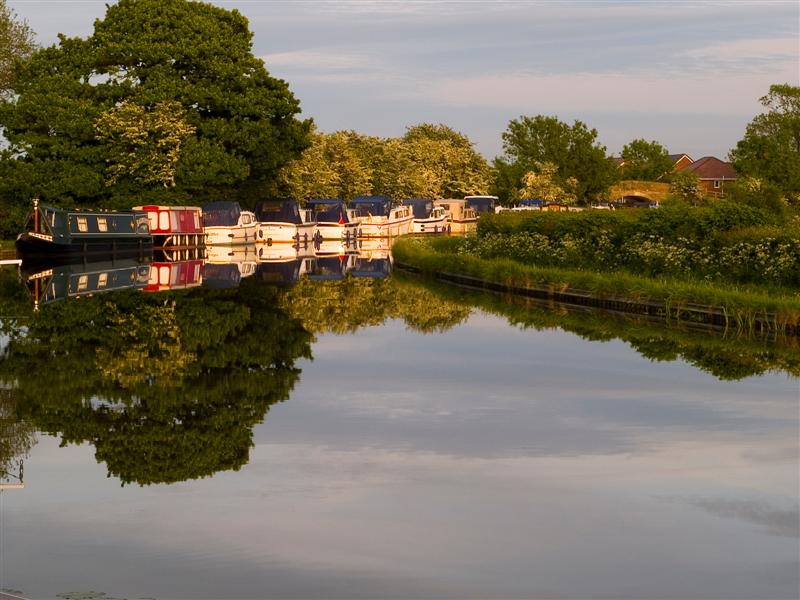 Canal Boats at evening