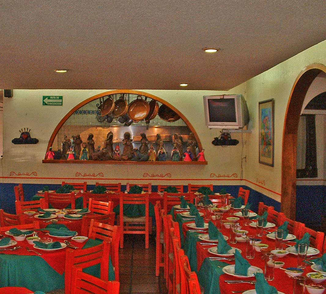 One of El Bajos dining rooms