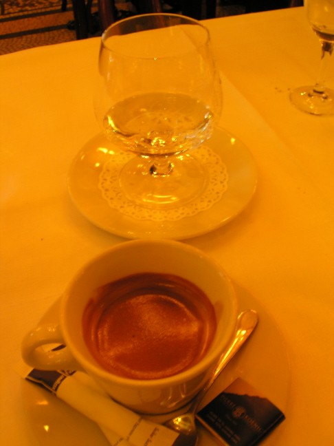 Double espresso & Poire William