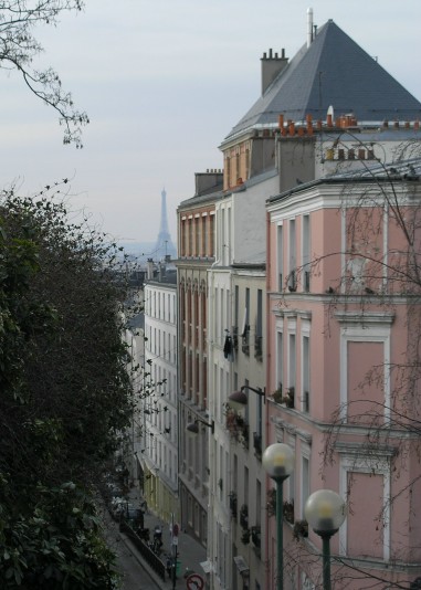 Eiffel Tower in the distance