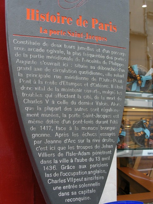 Porte St-Jacques  - Histoire de Paris