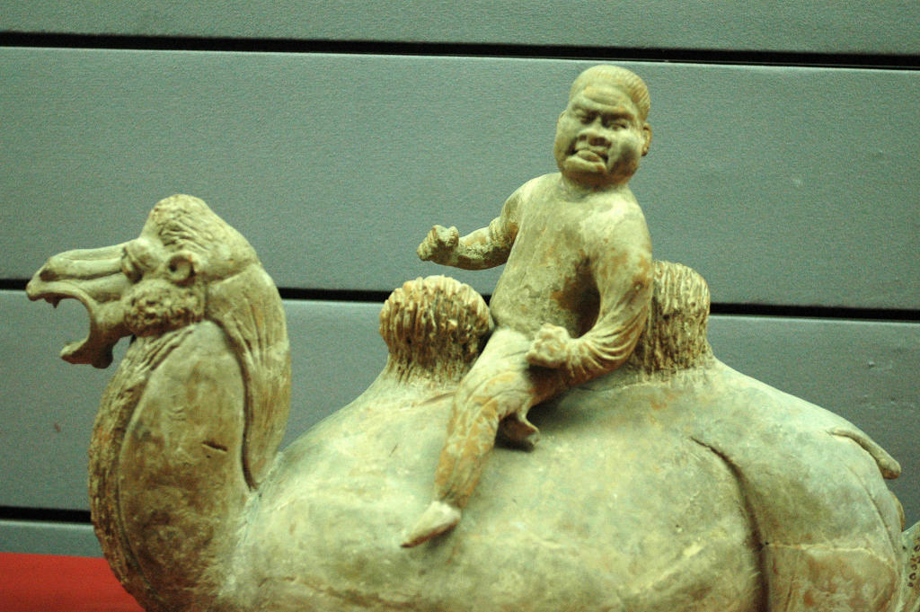 African Merchant, Tri-colors Pottery, Tang Dynasty, Shaanxi State History Museum
