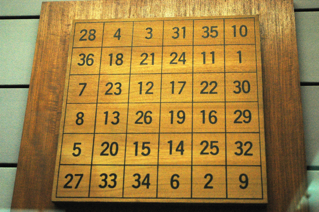 6x6 Mathematical Matrix, Tang Dynasty, Shaanxi State History Museum