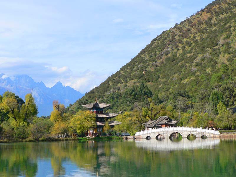 Pagoda and bridge