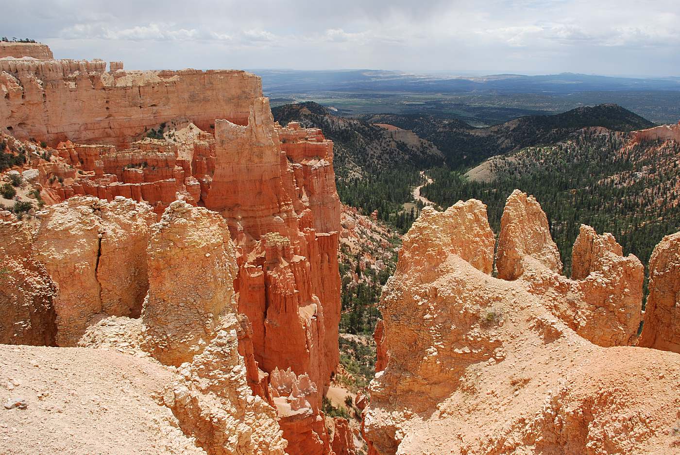 ON A CLEAR DAY IT IS SAID THAT YOU CAN SEE FOR MORE THAN A HUNDRED MILES FROM THE RIM OF BRYCE CANYON