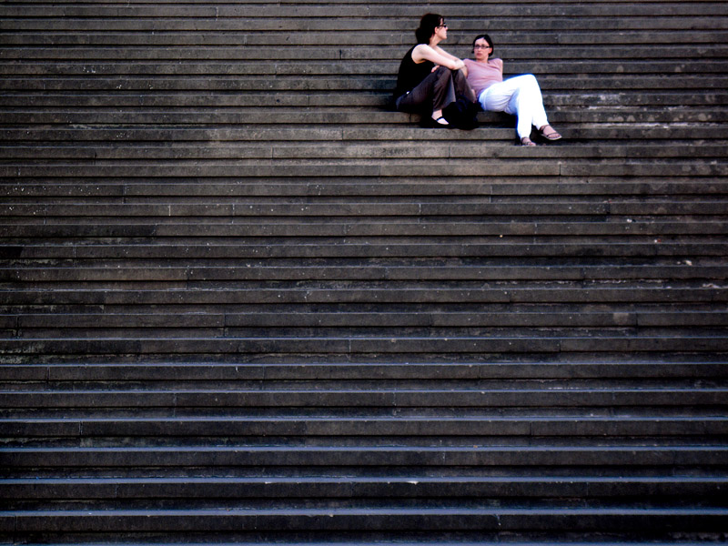 Couple On Stairs