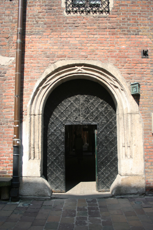 The entrance of Collegium Maius at Jagiellonska str.