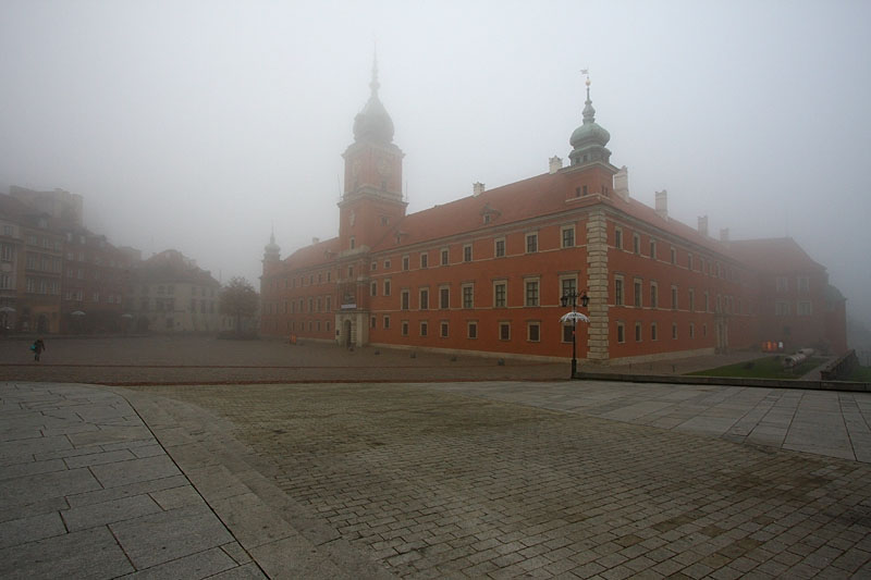 The Royal Castle disappearing in fog