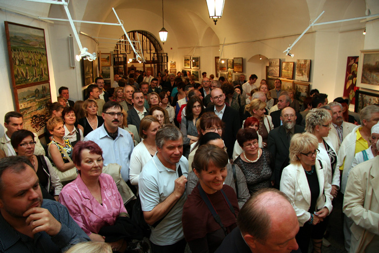 Visitors on opening of exhibition