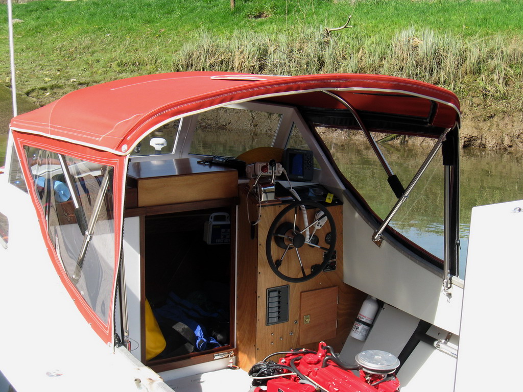 Inside view; really cuts down on the glare -- wind, also!