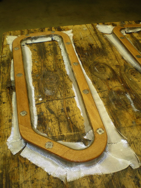 Sloppiest, worst glass job I ever did.  Strips would have been better and easier to sand and surface.